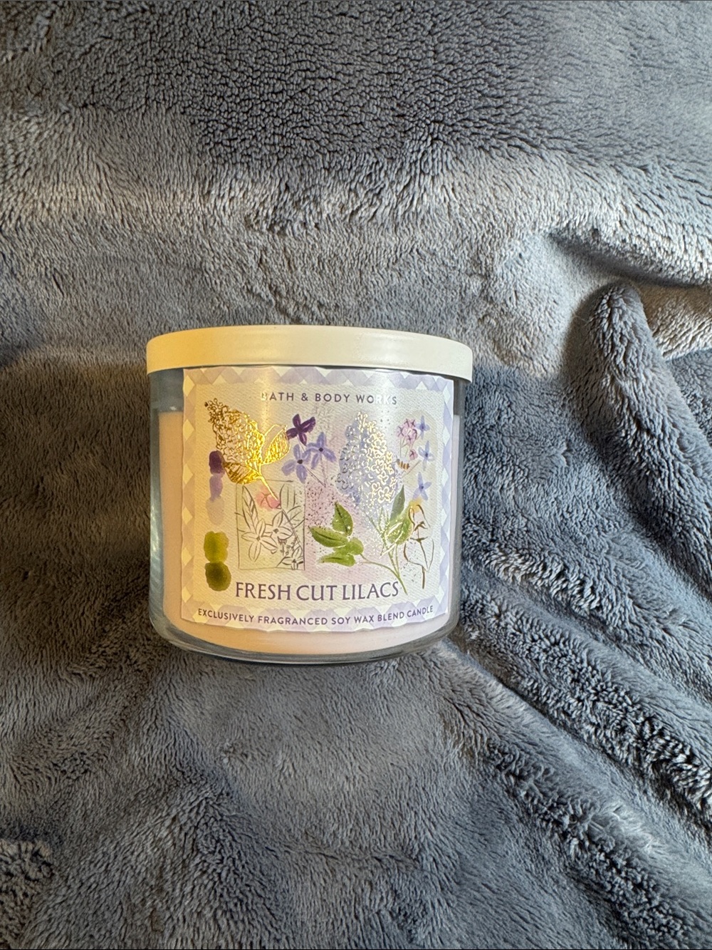 Bath & Body Works Fresh Cut Lilacs Scented Candle 3 Wick